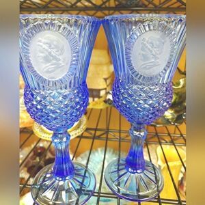 Vintage 1970s Avon Fostoria Glass goblets